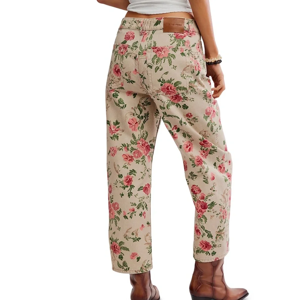 We The Free Deep Trance Printed Crop Jeans in Wallpaper Floral Sz 28 NWT $128R - Picture 4 of 8